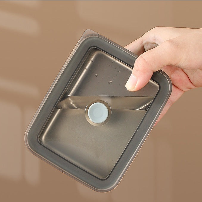 Scatola Antibatterica a Doppio Strato in Acciaio Inox (Con Coperchio Incluso)