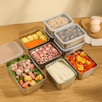 Mini bandeja de acero inoxidable estilo japonés (13,5 x 10,5 x 5,8 cm) (L)