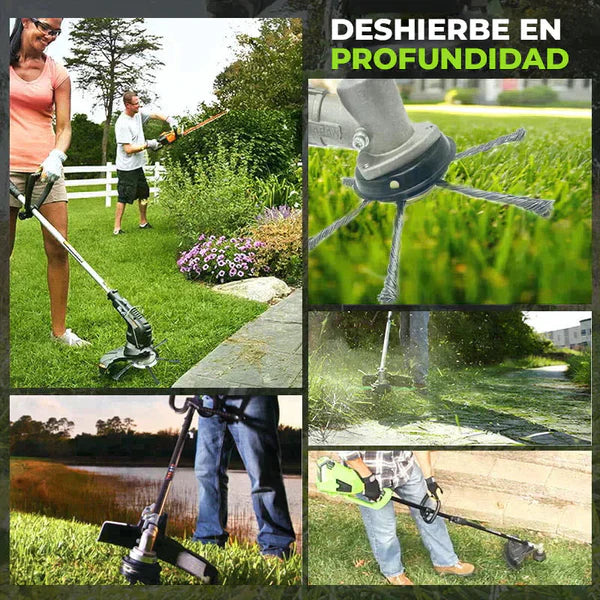 🇪🇸 El cabezal del cortacésped tiene 6 bordes de acero inoxidable (Accesorios incluidos)