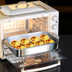 Bandeja De Cocción De Acero Inoxidable De Alta Calidad Con Tapa (33*19*5,5 cm)