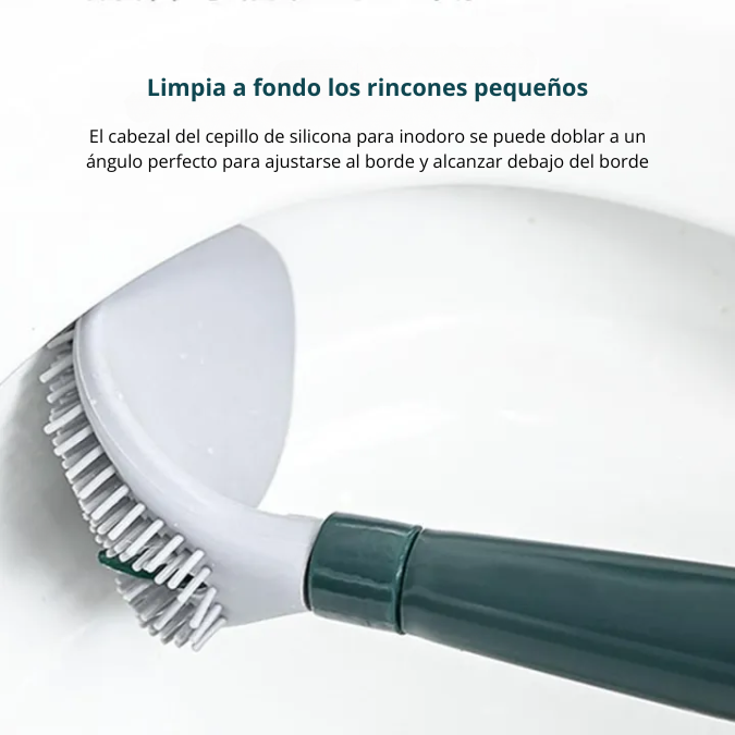 🚽 Cepillo de Silicona Flexible para Inodoro con Mango Largo y Colgante de Pared sin Perforación para el Hogar