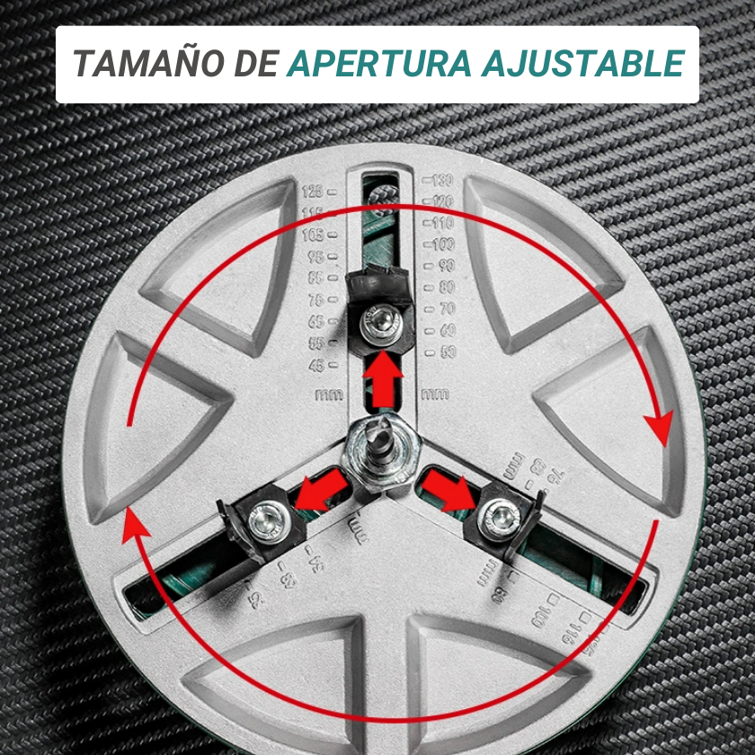 Multifuncional herramienta abreagujeros ajustable - Diámetro de corte: 45-130 mm