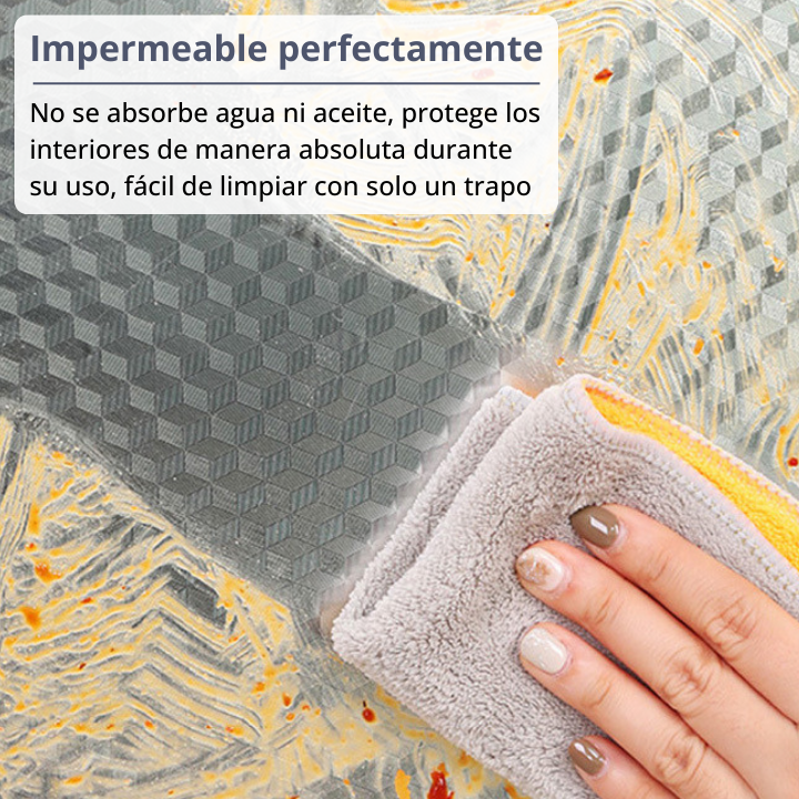 Rollo de 10m de papel de aluminio impermeable para cocina