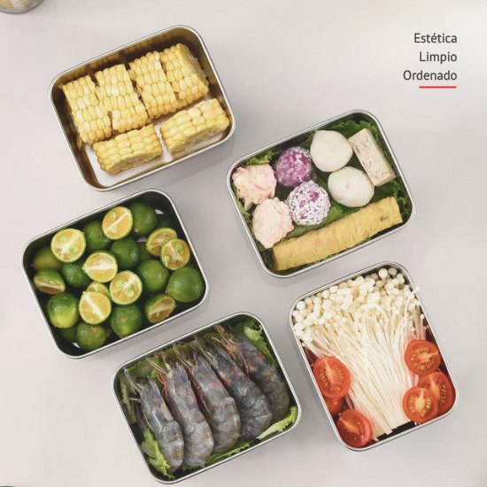 Juego de cajas de acero inoxidable 316 con tapa (13,5*10,5*6 cm)