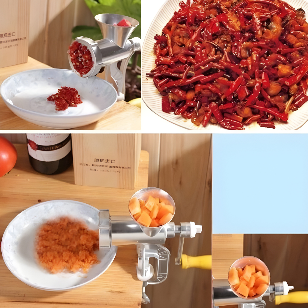 ⚡ Picadora de carne manual doméstica con embutidora de salchichas, compacta y práctica