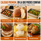 ⚜️ Recipientes Para Alimentos De Acero Inoxidable Alemán 316 Con Tapa Al Vacío