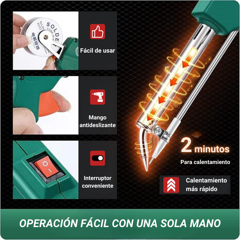 Pistola de soldadura térmica multifuncional de 80W portátil
