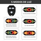 Luz trasera de bicicleta con señal de giro inalámbrica, recargable, con 5 modos de iluminación