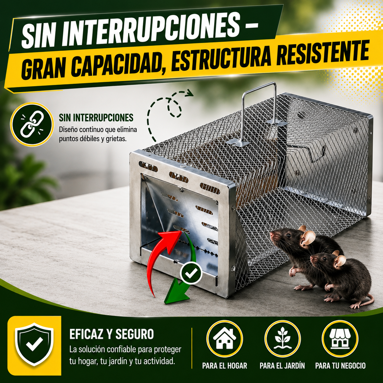 BestSeller™ - Jaula Trampa Humanitaria para Ratones, Ratas y Ardillas Vivas