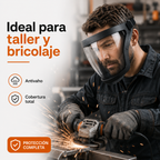 Visera protectora facial completa — protección EN166