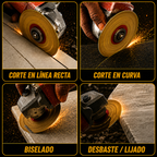 Juego de discos diamantados multifunción 2 en 1 para cortar y desbastar