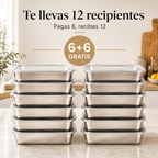 Set Tuppers Herméticos — Acero Inoxidable Alemán
