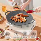 🇪🇸 Sartén de piedra Maifan antiadherente de 6 capas compatible con inducción IH