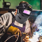 Máscara de Soldadura Automática Oscurecible Premium con Luz LED, Ligera de Cabeza, Protección Ocular Total