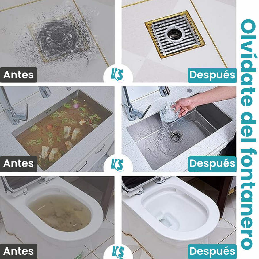 Limpiador de Desagües de Alta Presión Ultra Burst(4 Cabezales De Repuesto Gratis)