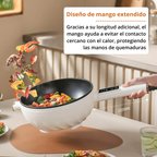 Sartén eléctrica con pantalla LCD, múltiples modos de cocción y sensor de temperatura automática