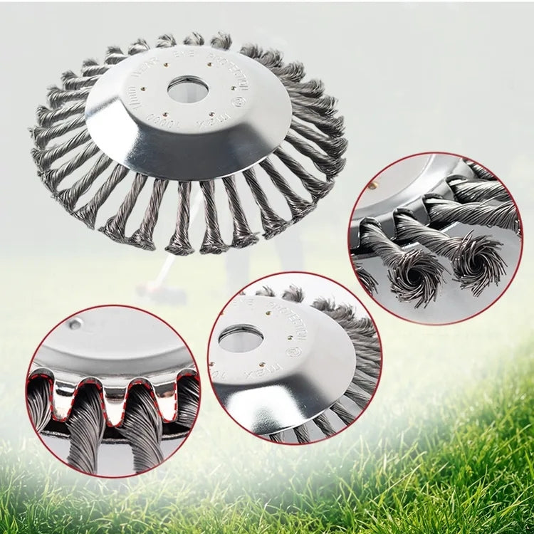 Disco de Alambre de Acero para Desbrozadora — Corte 360° | Compatible Universal