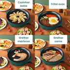 Frigideira de pedra de dupla potência com tecnologia de economia de energia de nova geração