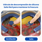 Caja grande para almacenamiento de alimentos de acero inoxidable 316 capacidad 1800 ml