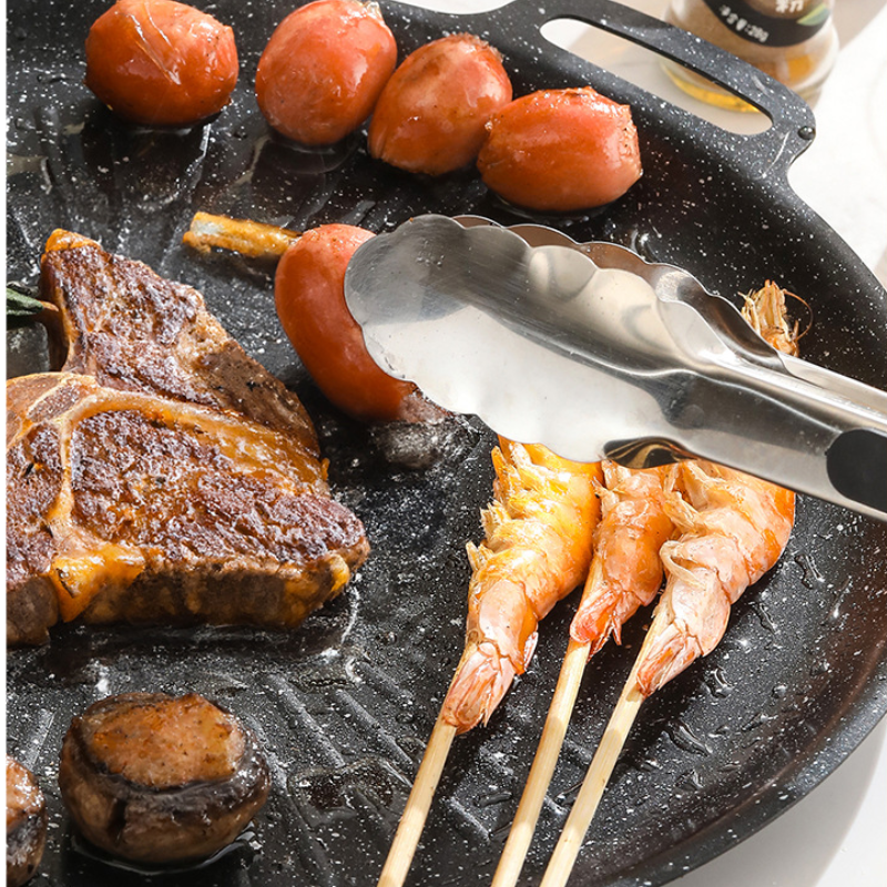 Sartén parrilla universal para cocina de gas, cocina de inducción y llama abierta