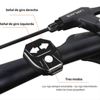 Luz trasera de bicicleta con señal de giro inalámbrica, recargable, con 5 modos de iluminación