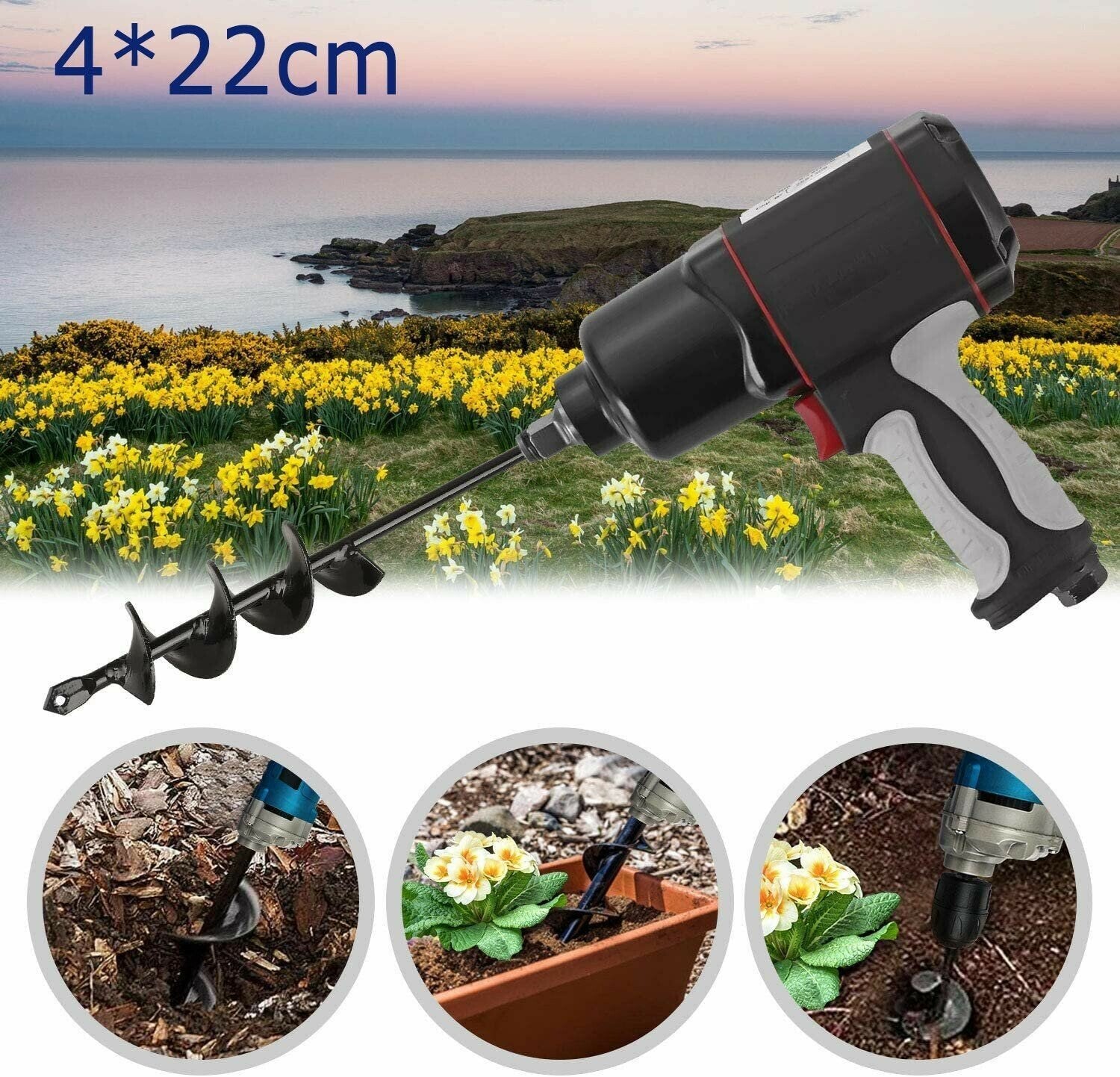 Broca espiral Easy Gardening Auger