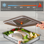 Recipiente hermético multifuncional en acero inoxidable 304 (22x15x6 cm) 🍎