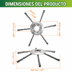 💥Descuento Del 70% | Cabezal De Cortacésped Con 6 Hojas De Acero Manganeso Inoxidable