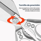 🇪🇸 Tijeras grandes con hoja en forma de diamante, hechas de acero inoxidable macizo importado de Alemania