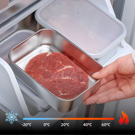 Juego de cajas de acero inoxidable 316 con tapa (13,5*10,5*6 cm)