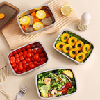 [Set 6 + 🎁3 Gratis] Contenedor de alimentos duradero de acero inoxidable 316 (19 x 13,5 x 5,5 cm) ✨