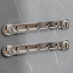 ✊ Soportes de acero inoxidable con 5 ganchos, cómodos y capaces de soportar hasta 20 kg