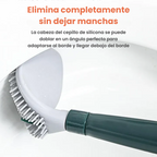 Cepillo de Silicona Flexible para Inodoro con Mango Largo y Colgante de Pared sin Perforación para el Hogar (LG)