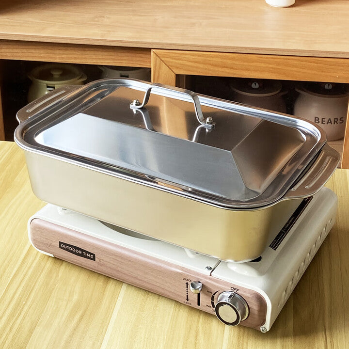 🇪🇸 Bandeja de cocción directa de acero inoxidable 304 macizo de Alemania (3.5 Litros)