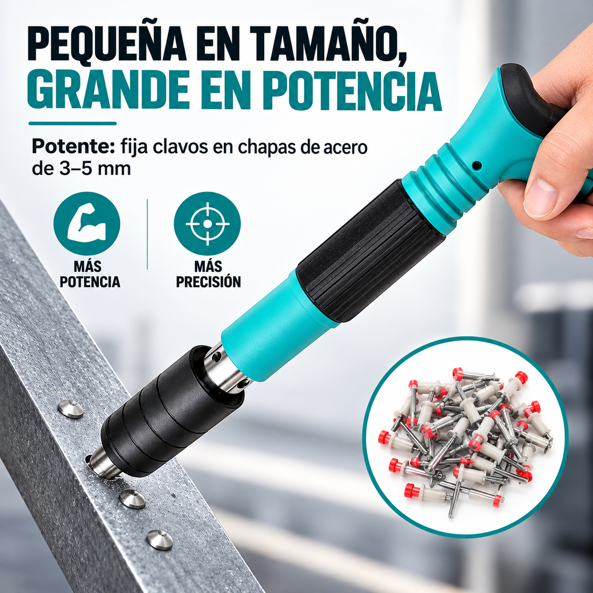 🎁 70% DE DESCUENTO | Pistola de clavos de nueva generación para todo tipo de materiales + 50 clavos incluidos