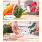 Tesoura de Corte de Ossos em Aço Inoxidável Premium, com Ímã para Fixação na Geladeira