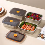 🇪🇸 (6 + 3 GRATIS) Recipientes para alimentos de acero inoxidable alemán 316 con tapa al vacío