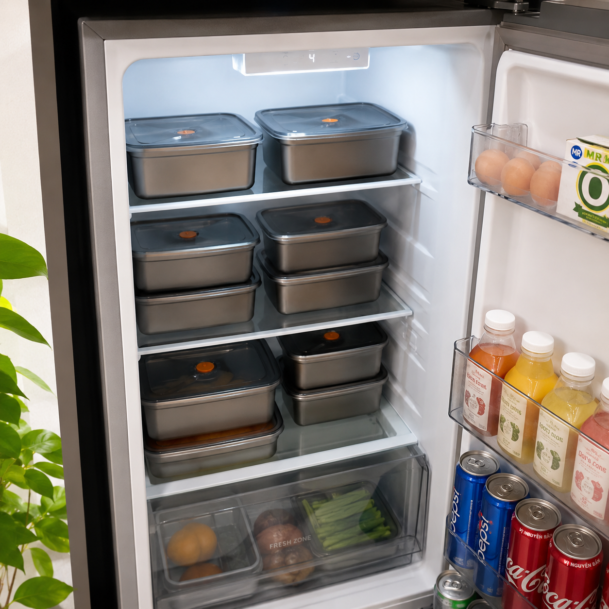 ⚜️ Recipientes Para Alimentos De Acero Inoxidable Alemán 316 Con Tapa Al Vacío
