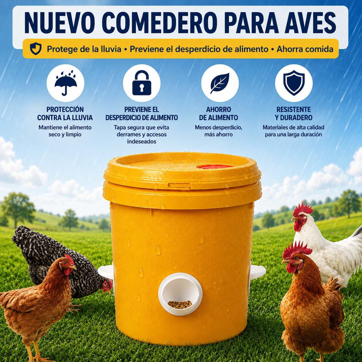 Kit Alimentador Para Aves De Corral
