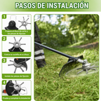 🇪🇸 Cabezal De Desbrozadora Con 6 Cuchillas De Acero Trenzado