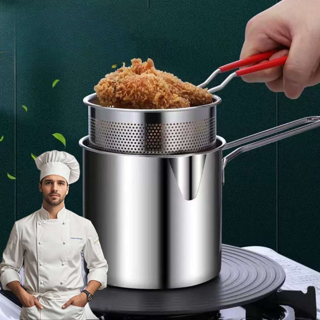 Juego de freidora de 1,2 litros fabricada en acero inoxidable 304