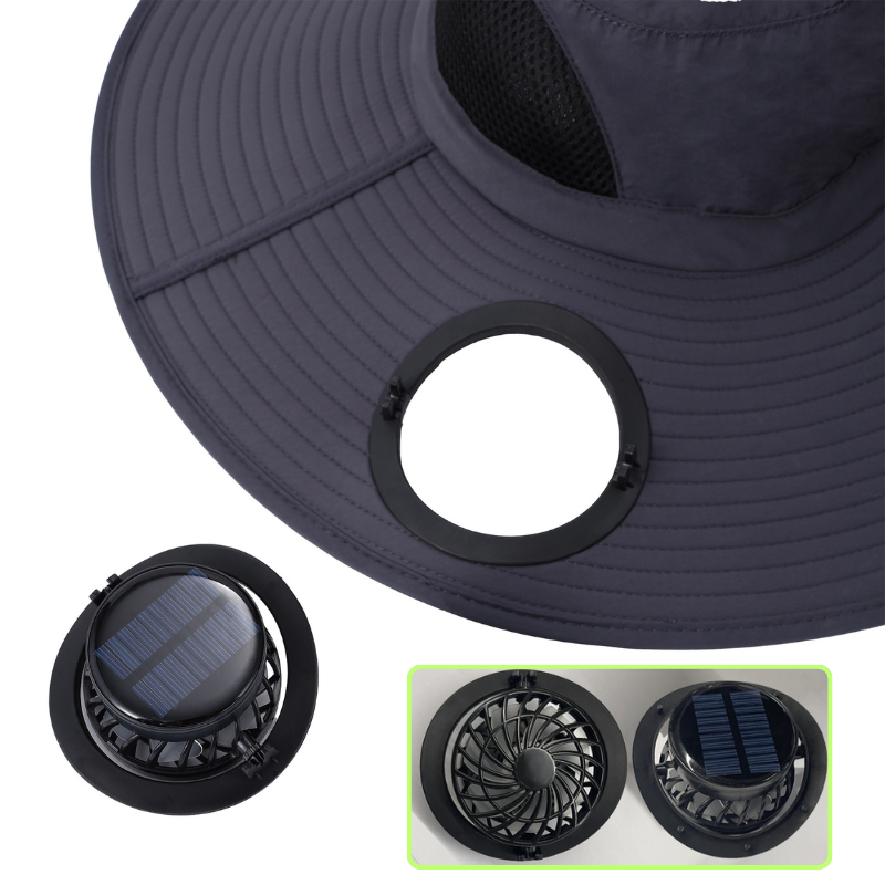 💥70% DE DESCUENTO | Sombrero Con Ventilador Solar