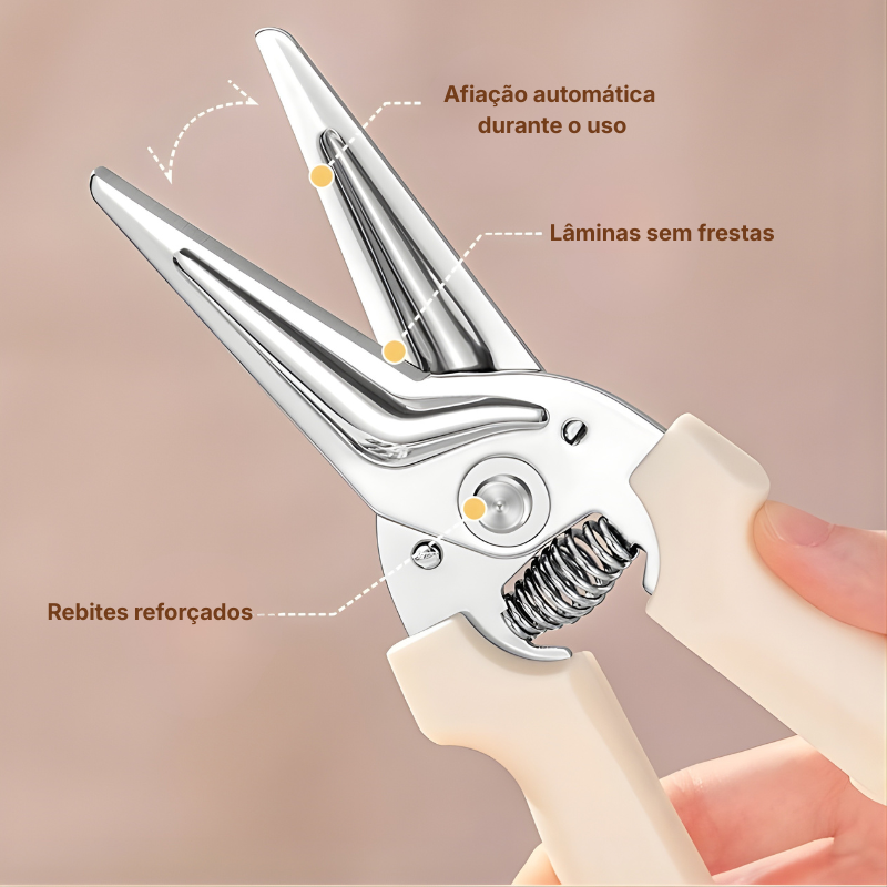 Tesoura de Corte de Ossos em Aço Inoxidável Premium, com Ímã para Fixação na Geladeira