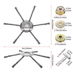 🌱 El cabezal del cortacésped tiene 6 bordes de acero inoxidable