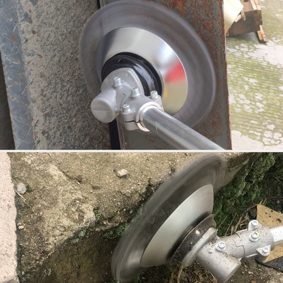 ⚡ Hoja de Corte de Césped de Alambre de Acero Súper Resistente 360° (Incluye Kit de Adaptadores)