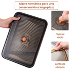 Recipiente hermético multifuncional en acero inoxidable 316 (22x15x6 cm)