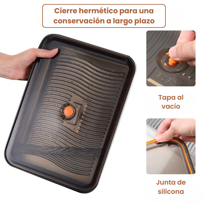 Recipiente hermético multifuncional en acero inoxidable 316 (22x15x6 cm)