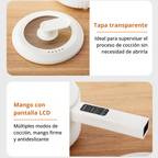 Sartén eléctrica con pantalla LCD, múltiples modos de cocción y sensor de temperatura automática