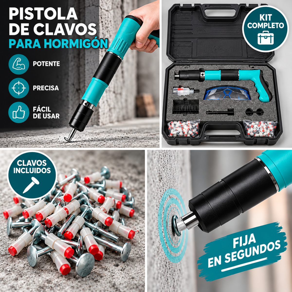 🎁 70% DE DESCUENTO | Pistola de clavos de nueva generación para todo tipo de materiales + 50 clavos incluidos