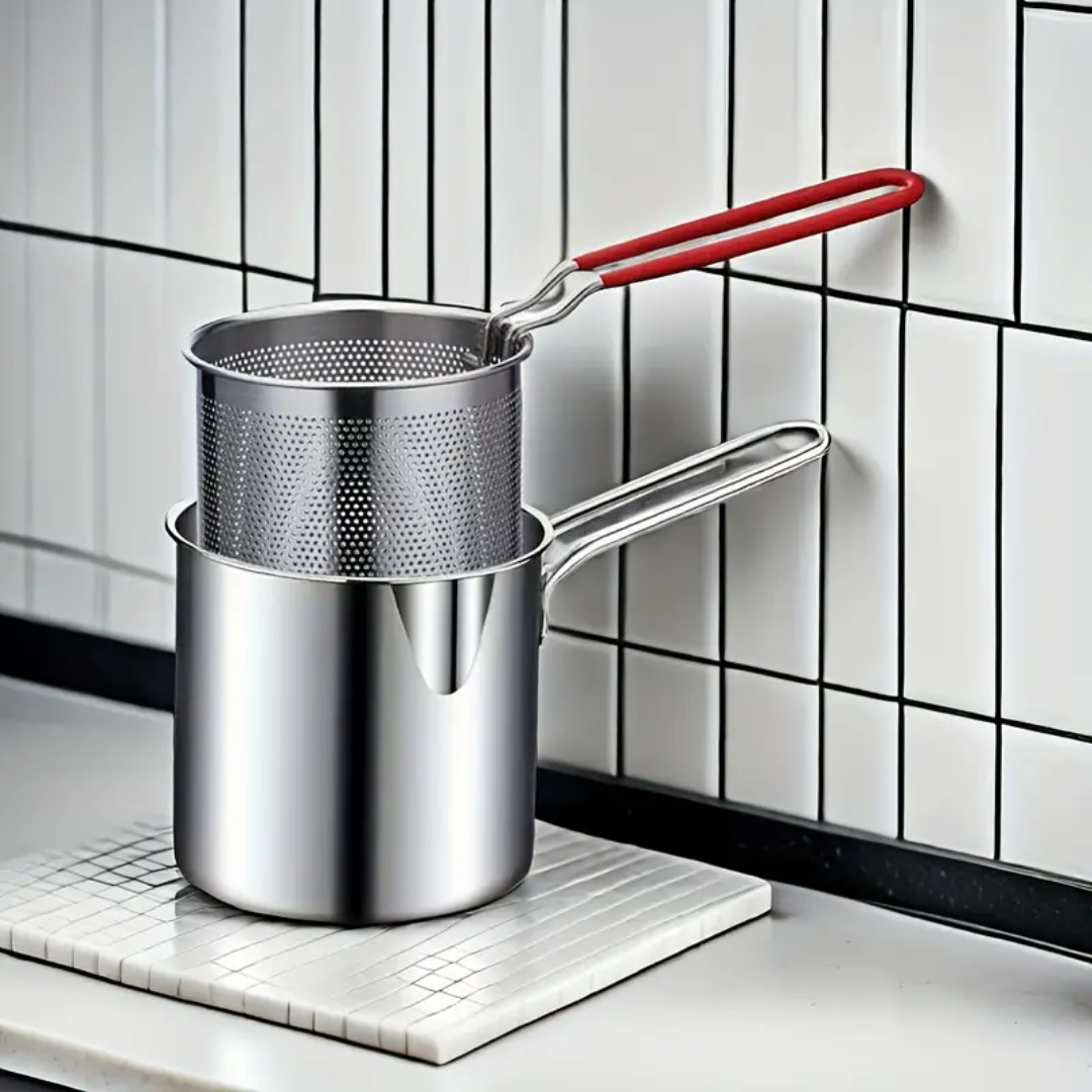 Juego de freidora de 1,2 litros fabricada en acero inoxidable 304